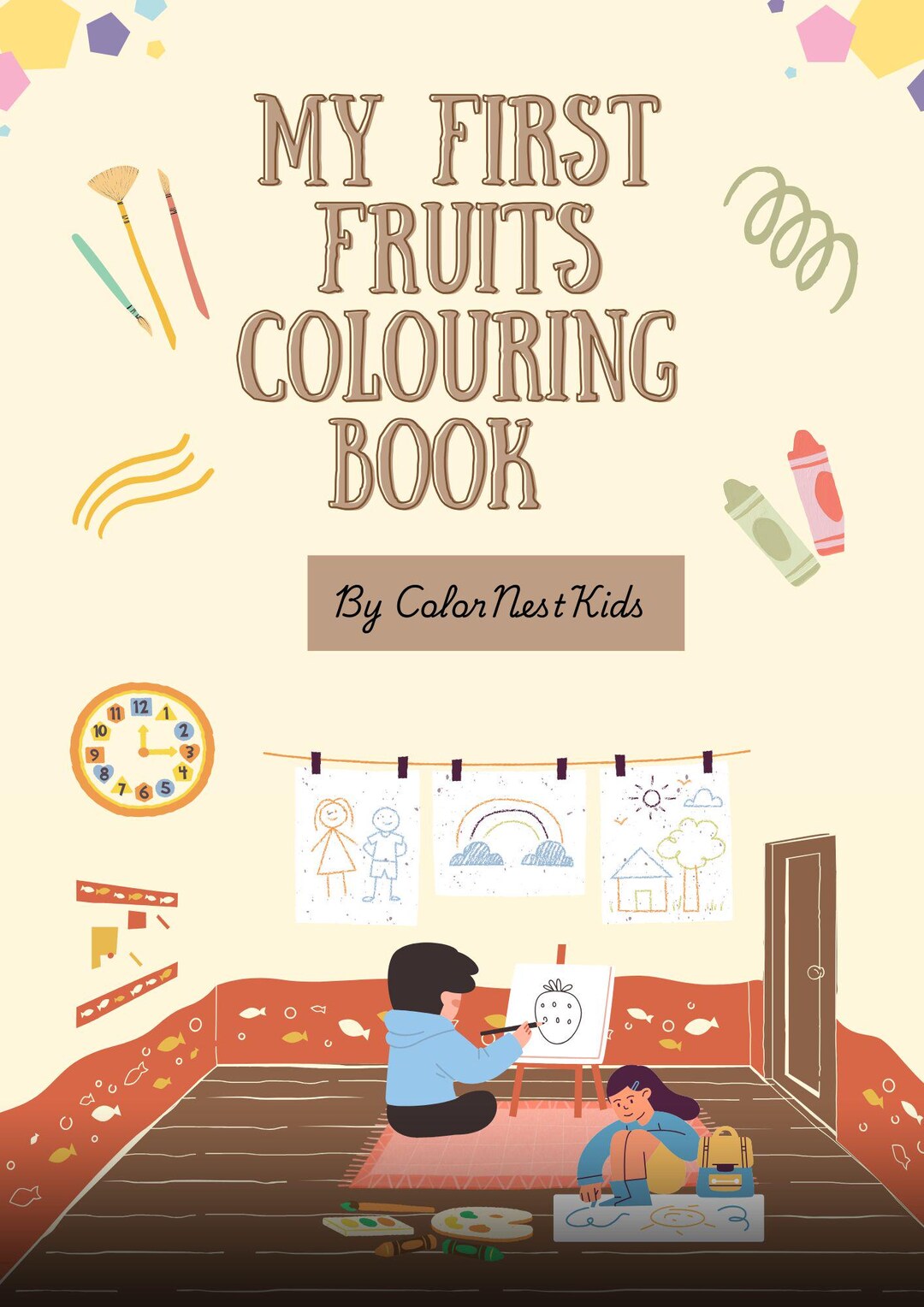 My First Fruits Colouring Book | Printable Kids Coloring Pages | Fruit ...