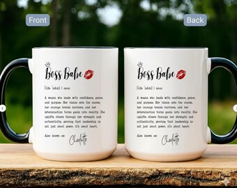 Personalized Boss Lady Mug, Gift for Female Boss, Female Manager Gift Mug