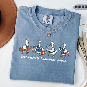 Silly Goose Serious Paramedic Shirt, Funny EMS Gift, Paramedic Tee, EMT Shirt, First Responder