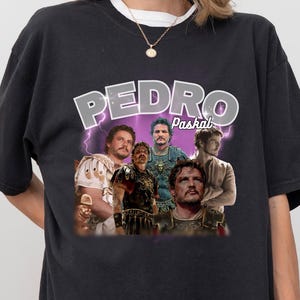 Retro Pedro Pascal Graphic Tee: 90s Vintage Style Comfort Colors Shirt