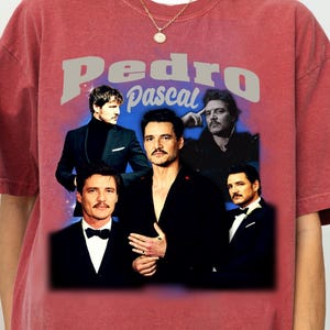 Retro Pedro Pascal Graphic Tee: 90s Bootleg Style, Comfort Colors Shirt