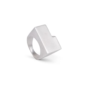 Dead End Silver Men Ring - Geometric Ring - Contemporary Men Ring- Handcrafted Jewelry
