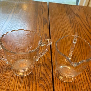 Vintage Canadian Hughes Cornflower Cream And Sugar