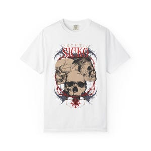 Sicko Skull T-Shirt, Sicko Tee, Grunge Graphic Tee, Skull Merch, Edgy Tee, Unisex Tee