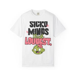 Sicko Minds Graphic Tee, Unisex Garment-Dyed T-shirt, Casual Wear for Creative Souls, Perfect for Festivals, Gifts for Graphic Tee [...]