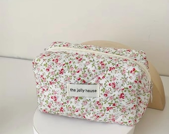 Floral cosmetic bag