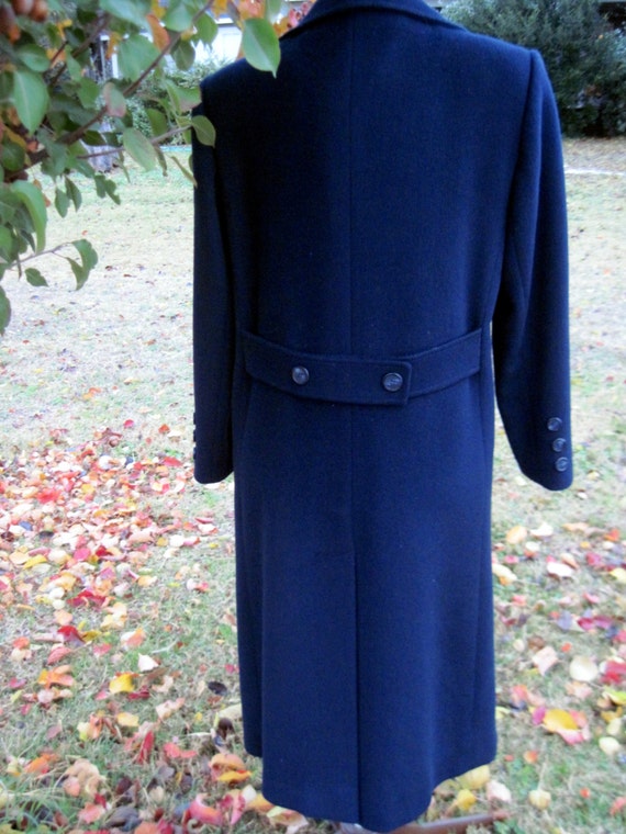 Blue Winter Coat, Long Wool Ladies, Single Breast… - image 3