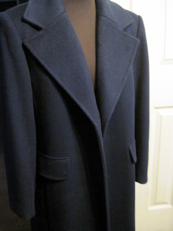 Blue Winter Coat, Long Wool Ladies, Single Breast… - image 5