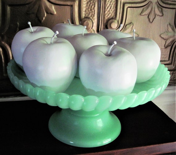 One White Painted Apple, Faux Fruit, French Farmhouse, Wedding