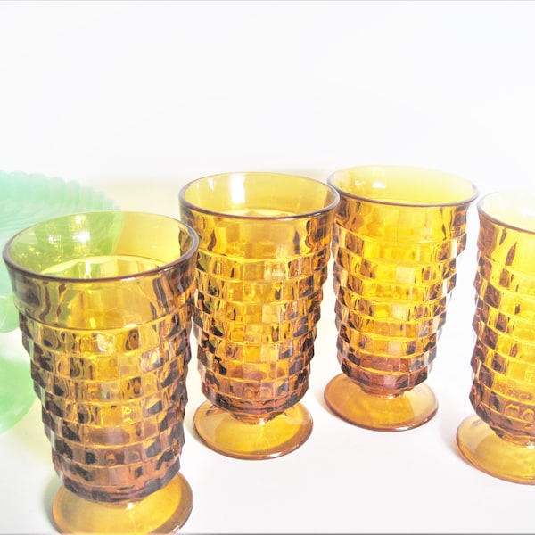 Whitehall Colony Gold Goblets, Stacked Cube Design, Iced Tea Glasses, Replacement Items, Discontinued