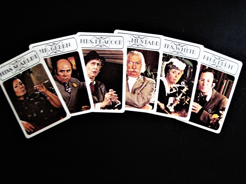 Clue Suspect Cards Clue Game Cards Clue Replacement Clue | Etsy