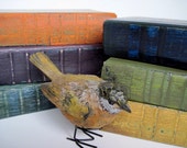 Rainbow Painted Books, Repurposed and Distressed, Farmhouse Decor,  Art Deco, Home Staging
