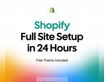 Sito web con tema Shopify, configurazione completa del sito in 24 ore + tema gratuito incluso