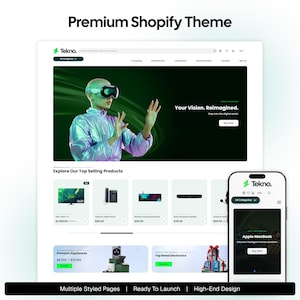 Tema Shopify 2.0 per elettronica / Modello Shopify per negozio di gadget e tecnologia / Sito web di e-commerce reattivo