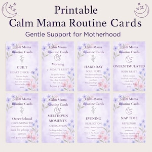 Calm Mama Affirmation Cards: Mindful Motherhood Self-Care (Printable Set)