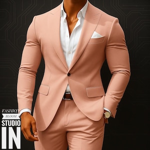 Men Suit Men Wedding Suit Men Luxury Suit Men 2 Piece Vintage Suit Men Pitch Elegant Suit