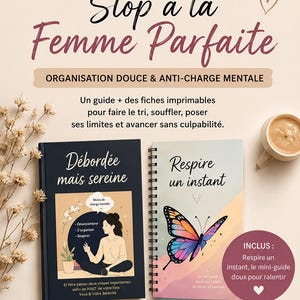 Può includere: Un kit intitolato Stop à la Femme Parfaite che include un libro blu scuro intitolato Débordée mais sereine e un libro a spirale intitolato Respire un instant con un'illustrazione di farfalla. Il set include testo sull'organizzazione.