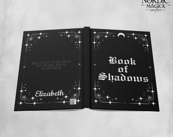 Book Of Shadows Hardcover Custom Notebook | Personalized Witchcraft Journal, Occult gift idea, Spell Ritual Grimoire Book, Occult Diary