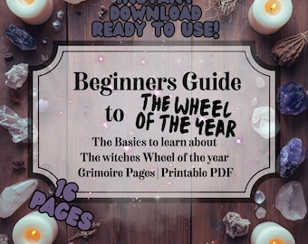 Guia para impressão da Roda das Bruxas do Ano | Download digital em PDF da Celebração do Sabbat para páginas do Grimório