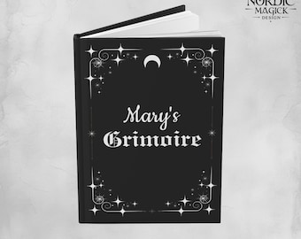 Grimoire Hardcover Notebook | Personalized Witchcraft Grimoire Journal, Magickal gift idea, Spell Ritual Book of Shadows, Occult Diary