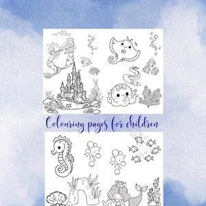 Ocean Coloring Pages for Kids – Digital Download | Mermaids, Sea Animals & Underwater Fun