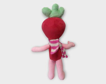 Strawberry Creature Plushie, Horror Inspired Fan Art,handmade