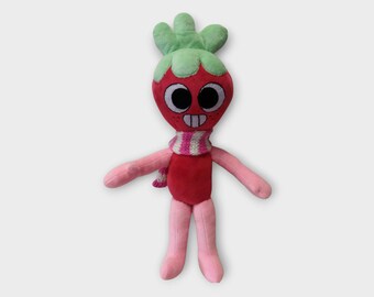 Strawberry Creature Plushie, Horror Inspired Fan Art,handmade
