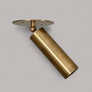 Adjustable Brass Spotlight: Mid-Century Modern Ceiling or Wall Light