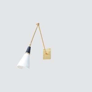 Handmade Brass Wall Lamp: Italian Scisco Style Sconce