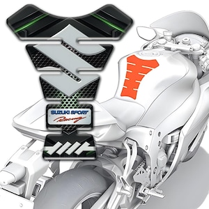 Suzuki Sport Racing Universal 3D Gel Tank Pad – Premium Fuel Tank Protector
