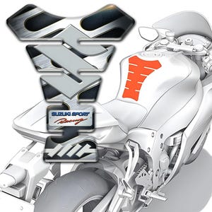 Suzuki Sport Racing 3D Gel Tank Protector – Universal Fit for Motorcycles