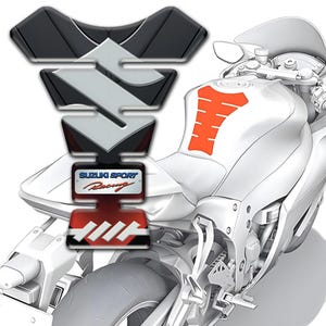 Suzuki Sport Racing Universal 3D Gel Tank Pad – Premium Fuel Tank Protector