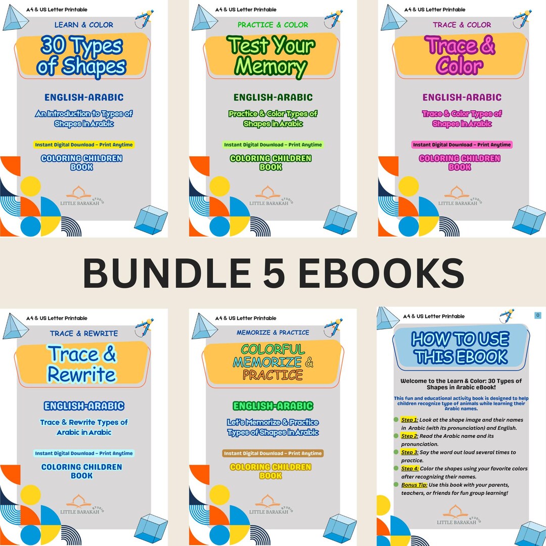 Learn 30 Types of Shapes in Arabic for Kids β Fun Coloring, Tracing ...