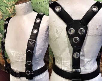 Suspenders in thick rubber with alu sailrings recycled  rubber tube