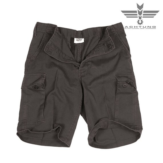 German Black Prewash Moleskin Bermuda