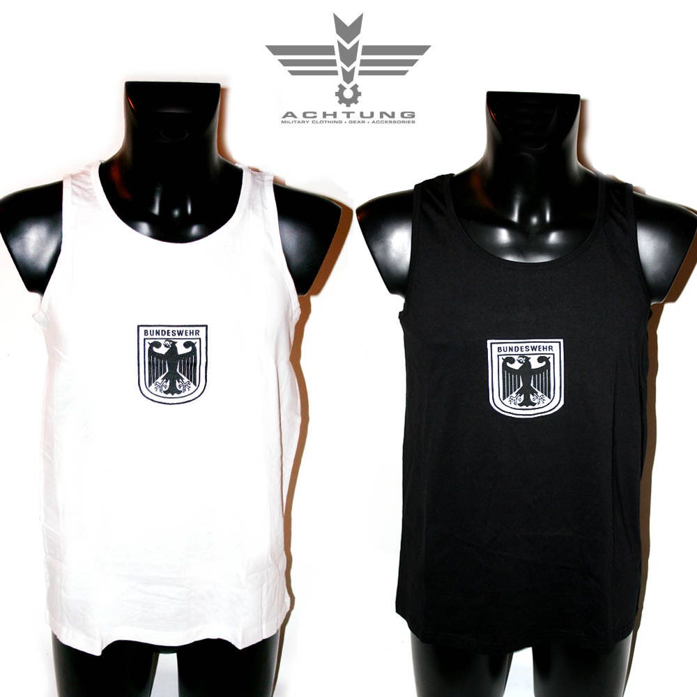 GERMAN ARMY /"BUNDESWEHR/" MILITARY TANK TOP VEST SINGLET WITH EAGLE PATCH