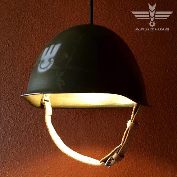 Military Helmet Pendant Lamps Etsy