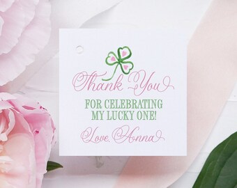 St. Patrick's Day Favor Tag: Lucky One Girl Birthday (Printable PDF)
