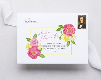 Printed Envelopes - Guest Address Printing - Return Address Printing - Addressed White Envelopes - Envelope Addressing - Guest Addressing