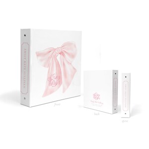 Pink Bow Baby Book Binder - Newborn Memory Book - Blank Baby Book - Custom 3 Ring Binder - Baby Shower Gift - Newborn Baby Gift- Guestbook