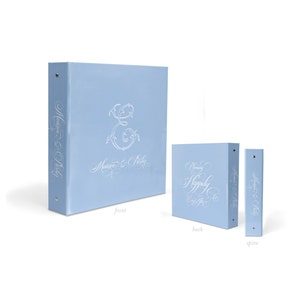 Personalized Wedding Planner Binder - Bride Gift - Wedding Planning Book - Gift for Her - Wedding Organizer - Engagement Gift - Classic Blue