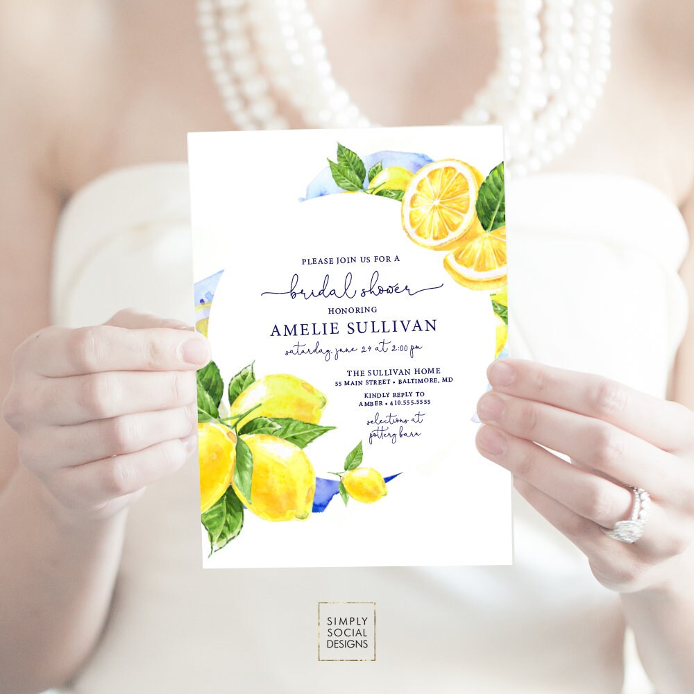 Lemon Bridal Shower Invitation