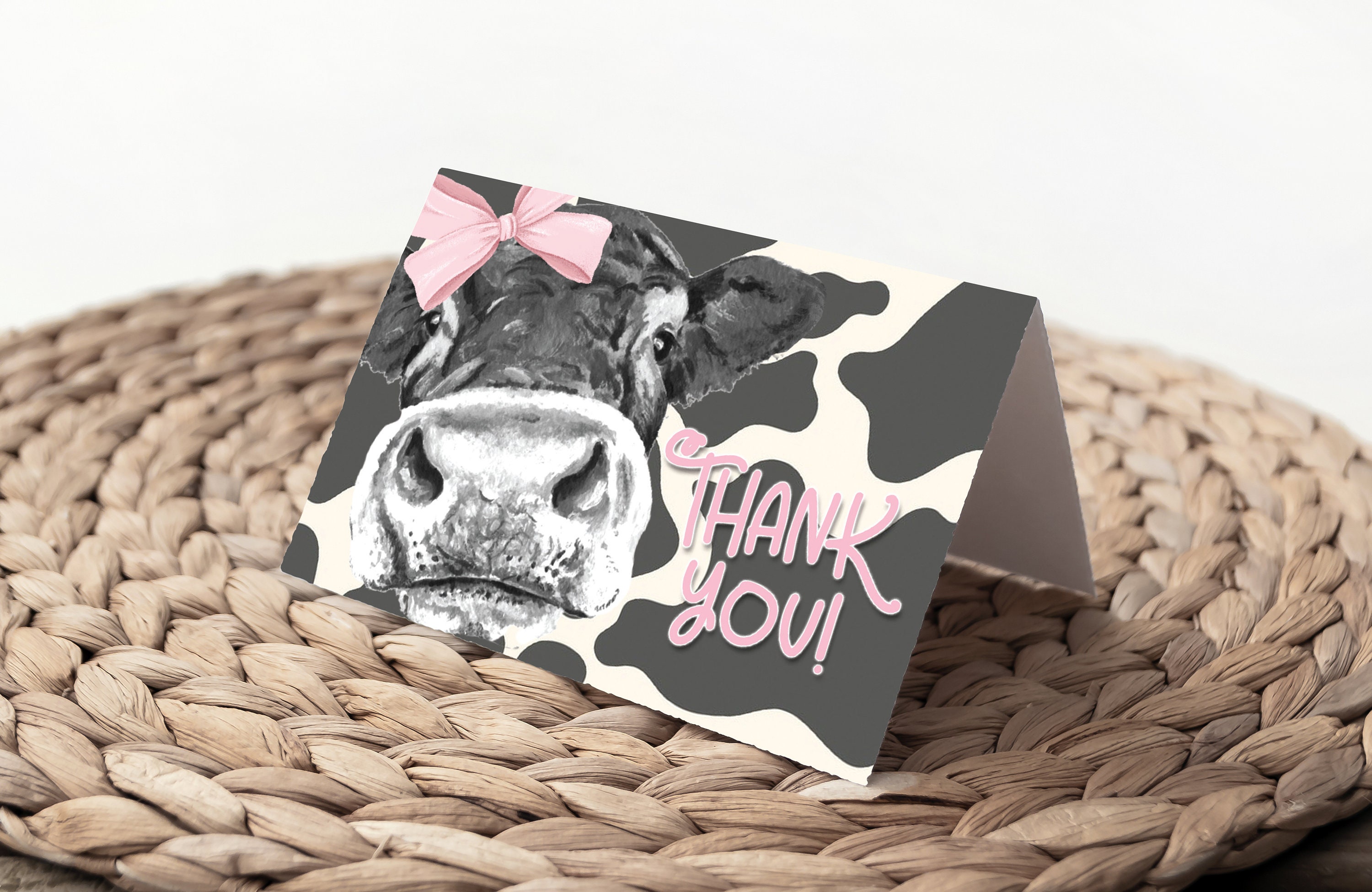 Printable Cow Thank You Notes Holy Cow Cow Note Cards Etsy Canada