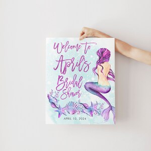 Mermaid Bridal Shower Welcome Sign - Under the Sea