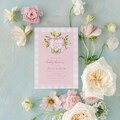 Pink Lemonade Girl Baby Shower Invitations Lemon Gingham Baby Girl Sprinkle Monogram Invite Birthday Girl Classic Traditional