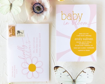 Daisy Baby Shower Invitation: Baby in Bloom Girl Sprinkle