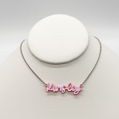 Acrylic Name Necklace Personalized 