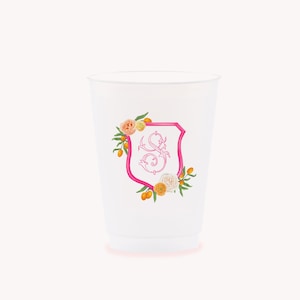 Personalized Mimosa Orange and Pink Bridal Shower Cups, Bachelorette Party, Custom Cups
