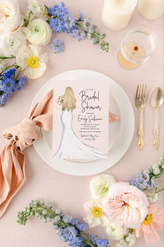 bridal dress shower invitations Dress Bridal Shower Invitations: Modern Wedding Shower Invites