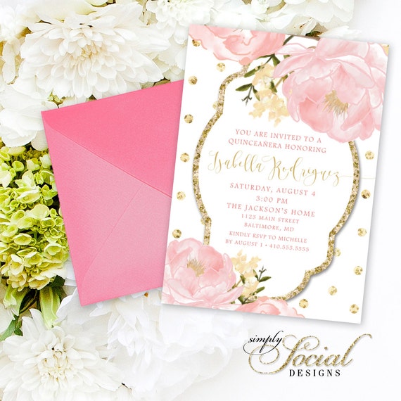 Quinceañera Invitation | Etsy